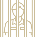 Assault Defendant Behind Bars Icon